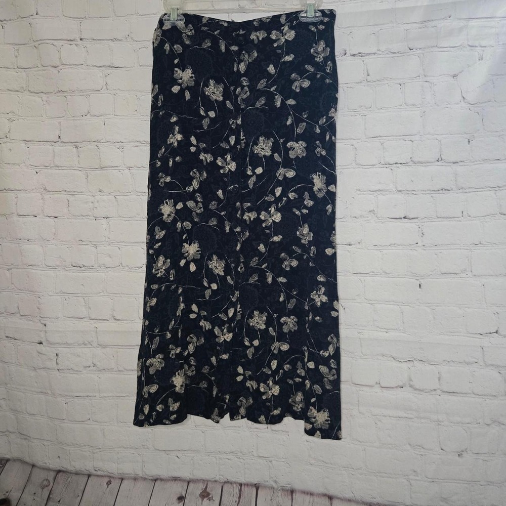 90s button front dark floral grunge skirt sz m Norton Soft Grunge Whimsigoth